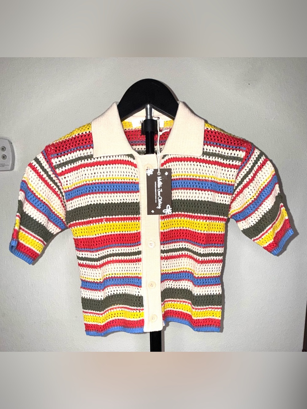 Matilda Jane Clothing “Groovy Days” Crochet Top, size 6, NWT